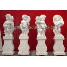 Stone Marble Carving Cherub Statue Angel Sculpture (SY-X002)